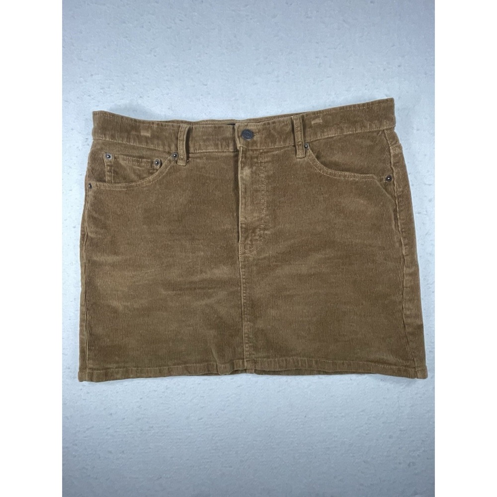 Lucky Brand Women's Brown Corduroy Mini Skirt Size 12/31 Casual